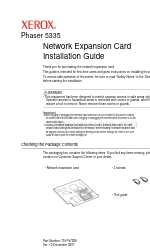 Xerox Phaser 5335 Installatiehandleiding