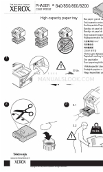 Xerox Phaser 850 Instrukcja instalacji modułu tacki