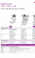 Xerox WORKCENTRE 7435 Specifications