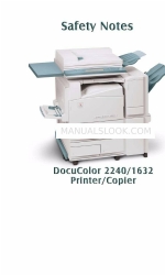 Xerox DocuColor 1632 Safety Notes