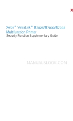 Xerox VersaLink B7030 Security Function Supplementary Manual