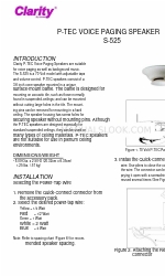 Clarity P-TEC S-525 빠른 매뉴얼