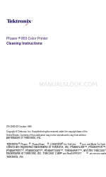 Xerox 850N - Phaser Color Solid Ink Printer Manual de instrucciones de limpieza