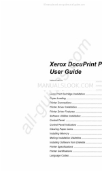 Xerox DocuPrint P8EX 사용자 설명서