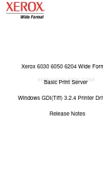 Xerox Wide Format 6030 Notas de publicación