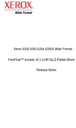 Xerox Wide Format 6030 Nota de publicación