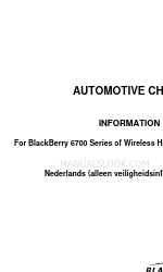 Blackberry 6710 Informatieboekje