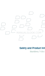 Blackberry 7100 - 7130C SMARTPHONE - SAFETY INFORMATION BOOKLET Podręcznik z informacjami dotyczącymi bezpieczeństwa