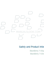 Blackberry 7100 - 7130G SMARTPHONE,  7130V SMARTPHONE - SAFETY INFORMATION BOOKLET Информация о безопасности и продукции