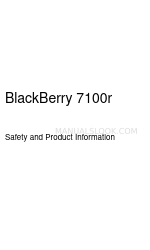 Blackberry 7100r Информация о безопасности и продукции