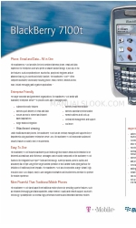 Blackberry 7100T - TIPS Specifiche tecniche