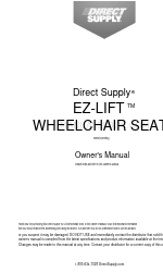 Direct Supply EZ-LIFT WHEELCHAIR SEAT Manual do Proprietário