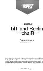 Direct Supply Panacea Tilt-and-Recline Chair Kullanıcı El Kitabı