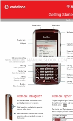 Blackberry 7130V - GETTING STARTED GUIDE FROM VODAFONE Manuel de démarrage