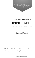 Direct Supply Maxwell Thomas Colonnade Owner's Manual