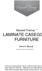 Direct Supply Maxwell Thomas LAMINATE CASEGOOD 소유자 매뉴얼