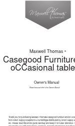 Direct Supply Maxwell Thomas Series Owner's Manual