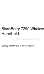 Blackberry 7290 WIRELESS HANDHELD - SAFETY AND Sicherheit und Produktinformation