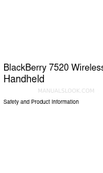 Blackberry 7520 Safety And Product Information