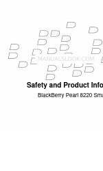 Blackberry 8220 - Pearl USB Sync Charge Desktop Docking Cradle Safety And Product Information