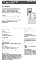 eControls Comfort365 C365T11 Installer And User Manual