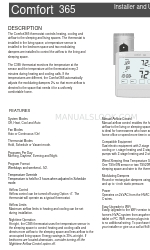 eControls Comfort365 C365T11 Installer And User Manual