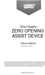 Direct Supply ZERO OPENING ASSIST Manual do Proprietário