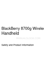 Blackberry 8700g - GSM Safety And Product Information