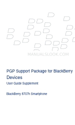 Blackberry 8707h Ergänzung zum Benutzerhandbuch