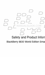 Blackberry 8800 - 8830 SMARTPHONE Bezpieczeństwo i informacje o produkcie