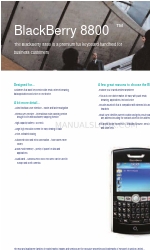 Blackberry 8800 - SMARTPHONE - SAFETY AND Specification Sheet