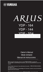 Yamaha Arius YDP-S54B Owner's Manual