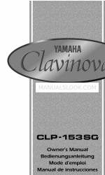 Yamaha Clavinova CLP-153SG Gebruikershandleiding