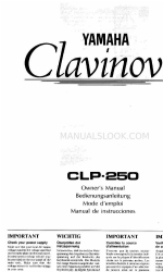 Yamaha Clavinova CLP-250 Посібник користувача (німецькою)