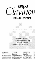 Yamaha Clavinova CLP-260 Manuale d'uso