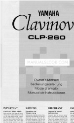 Yamaha Clavinova CLP-260 Manuale d'uso