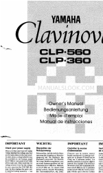 Yamaha Clavinova CLP-360 Посібник користувача