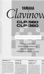 Yamaha Clavinova CLP-360 Посібник користувача