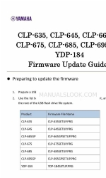 Yamaha CLAVINOVA CLP-635 Manual de atualização do firmware