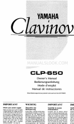 Yamaha Clavinova CLP-650 Instrukcja obsługi