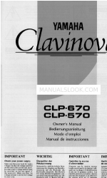 Yamaha Clavinova CLP-670 Manual do Proprietário