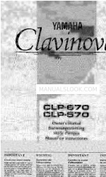 Yamaha Clavinova CLP-670 Manual do Proprietário