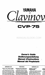 Yamaha Clavinova CVP-75 (仏）マニュエル・ディレクション