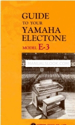 Yamaha Electone E-3 매뉴얼