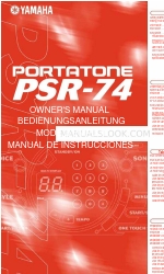 Yamaha Portatone PSR-74 (Engels) Gebruiksaanwijzing