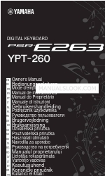 Yamaha PSR-E263 Kullanıcı El Kitabı