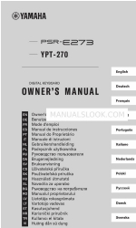 Yamaha PSR-E273 Owner's Manual