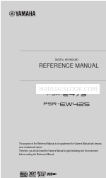 Yamaha PSR-E473 Reference Manual