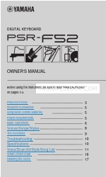 Yamaha PSR-F52 Owner's Manual