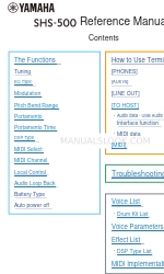 Yamaha Sonogenic SHS-500 Manual de referencia